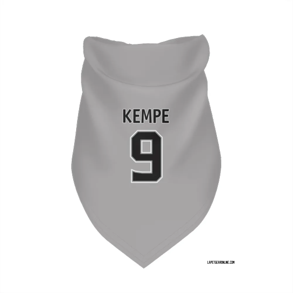 Los Angeles Kings Adrian Kempe Gray Pet Bandana for Dog & Cat