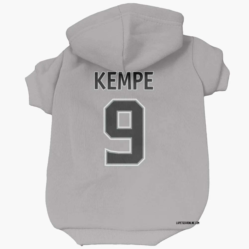 Los Angeles Kings Adrian Kempe Gray Pet Hoodie for Dog & Cat