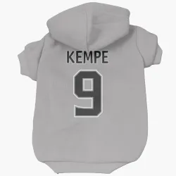 Los Angeles Kings Adrian Kempe Gray Pet Hoodie for Dog & Cat