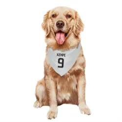 Los Angeles Kings Adrian Kempe White Pet Bandana for Dog & Cat