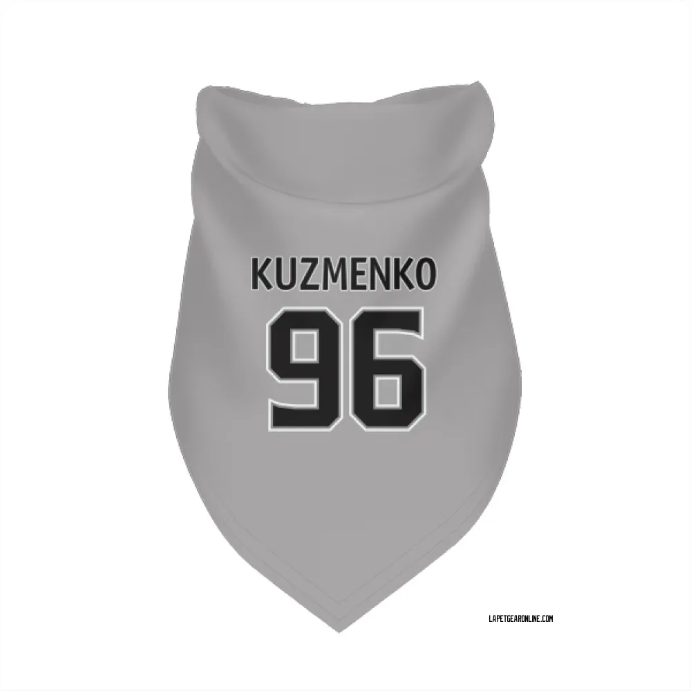 Los Angeles Kings Andrei Kuzmenko Gray Pet Bandana for Dog & Cat