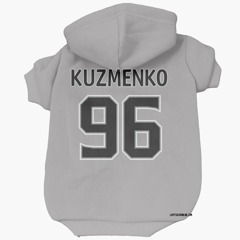 Los Angeles Kings Andrei Kuzmenko Gray Pet Hoodie for Dog & Cat