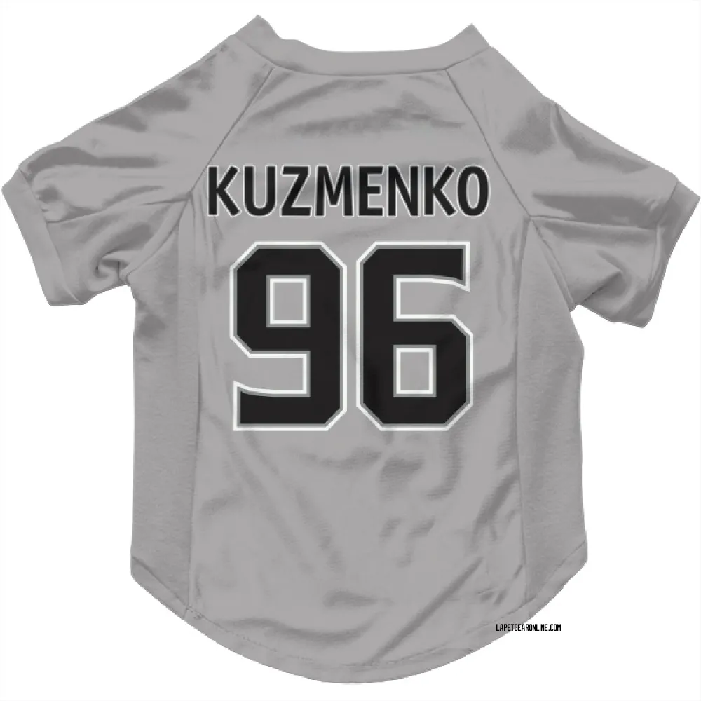 Los Angeles Kings Andrei Kuzmenko Gray Pet Jersey for Dog & Cat