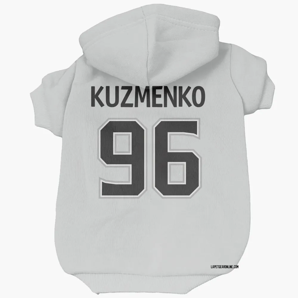Los Angeles Kings Andrei Kuzmenko White Pet Hoodie for Dog & Cat