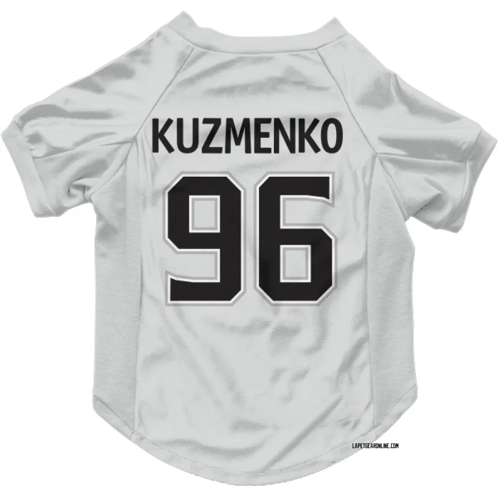 Los Angeles Kings Andrei Kuzmenko White Pet Jersey for Dog & Cat