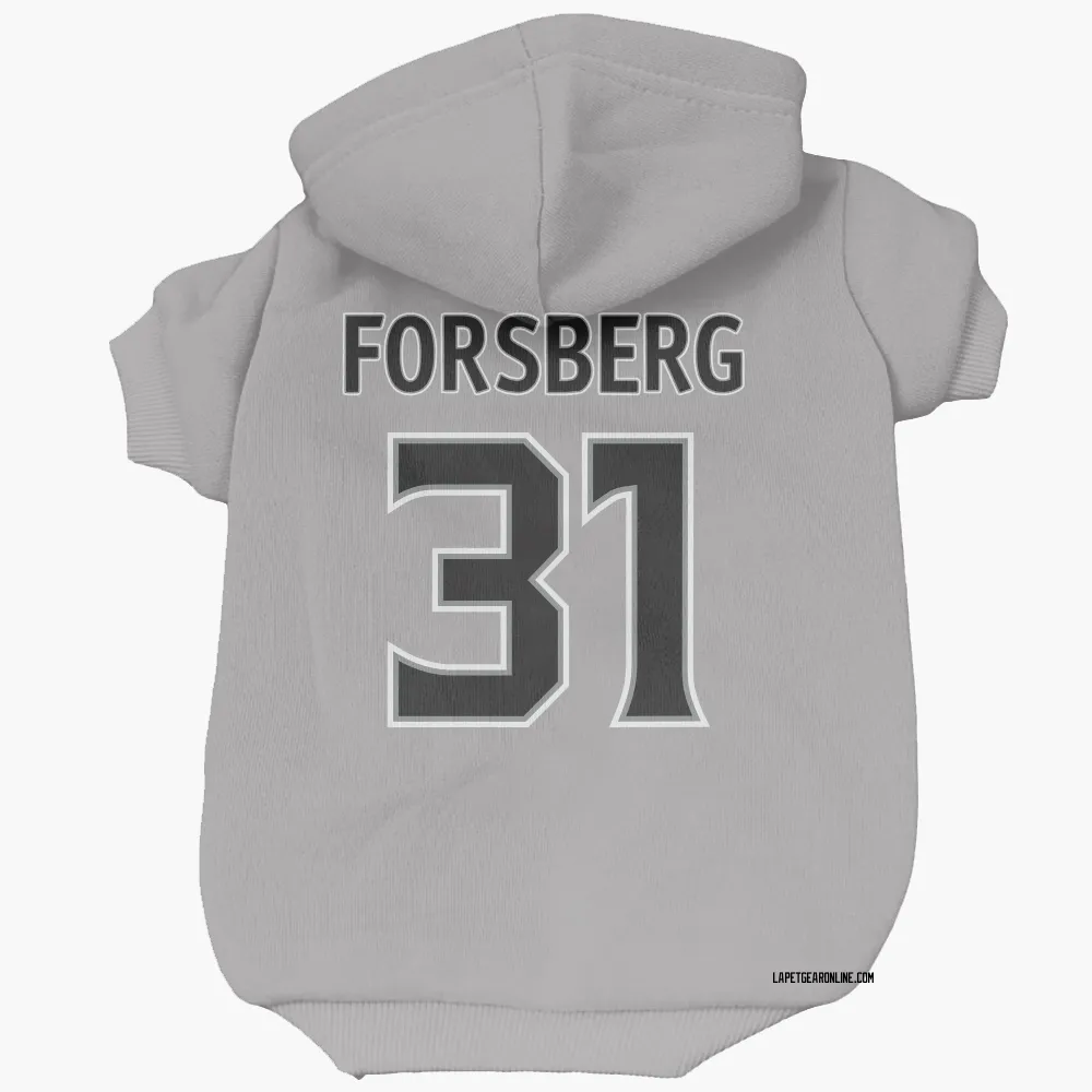 Los Angeles Kings Anton Forsberg Gray Pet Hoodie for Dog & Cat