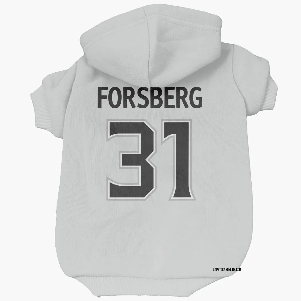Los Angeles Kings Anton Forsberg White Pet Hoodie for Dog & Cat