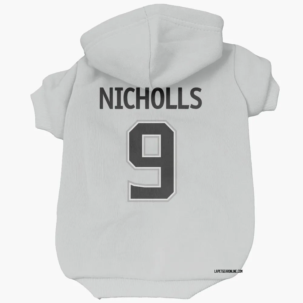 Los Angeles Kings Bernie Nicholls White Pet Hoodie for Dog & Cat