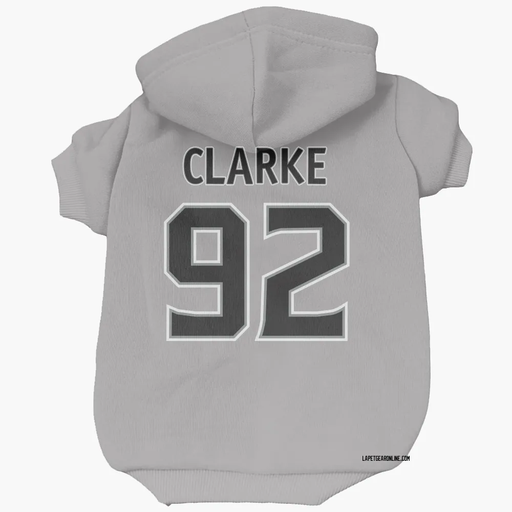 Los Angeles Kings Brandt Clarke Gray Pet Hoodie for Dog & Cat