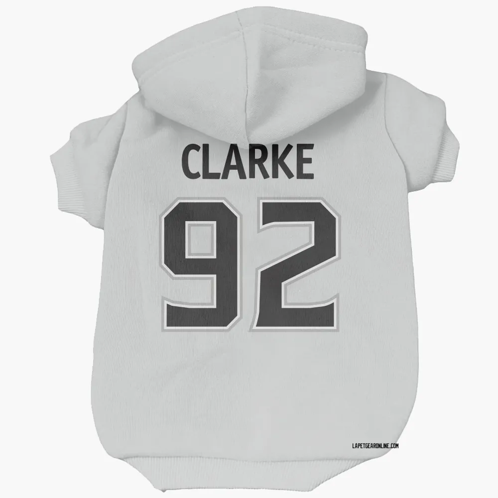 Los Angeles Kings Brandt Clarke White Pet Hoodie for Dog & Cat