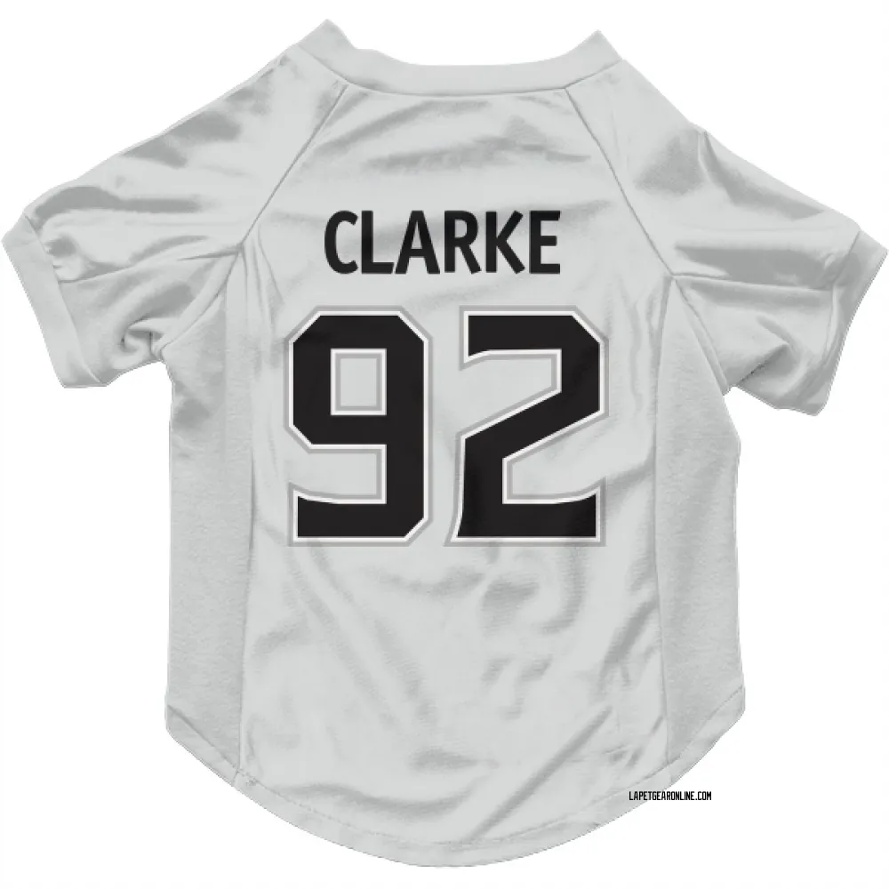 Los Angeles Kings Brandt Clarke White Pet Jersey for Dog & Cat