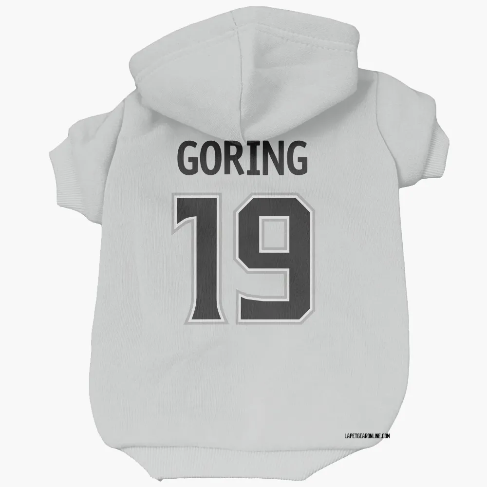 Los Angeles Kings Butch Goring White Pet Hoodie for Dog & Cat