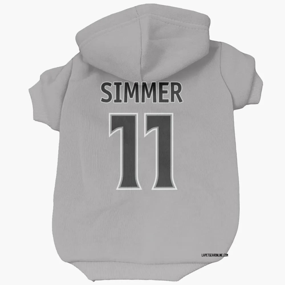 Los Angeles Kings Charlie Simmer Gray Pet Hoodie for Dog & Cat