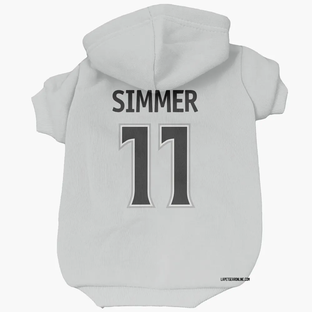 Los Angeles Kings Charlie Simmer White Pet Hoodie for Dog & Cat