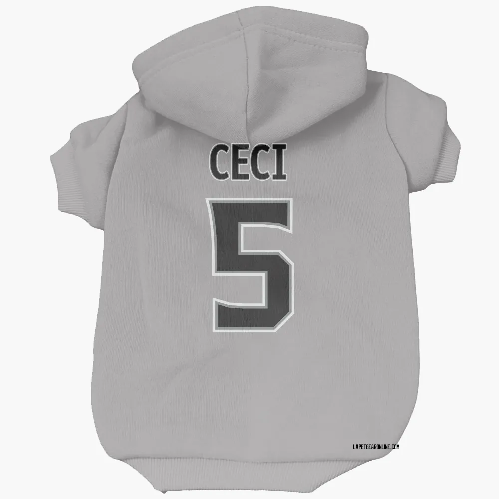 Los Angeles Kings Cody Ceci Gray Pet Hoodie for Dog & Cat