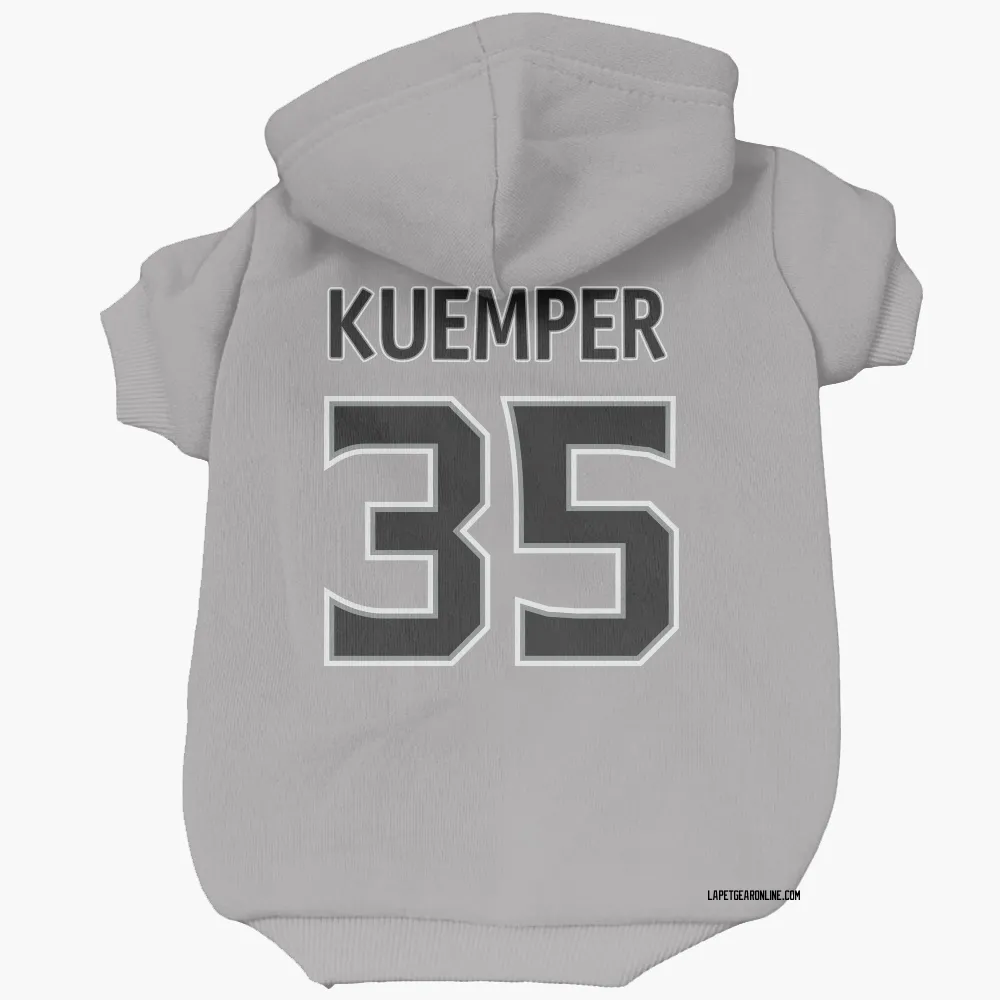 Los Angeles Kings Darcy Kuemper Gray Pet Hoodie for Dog & Cat