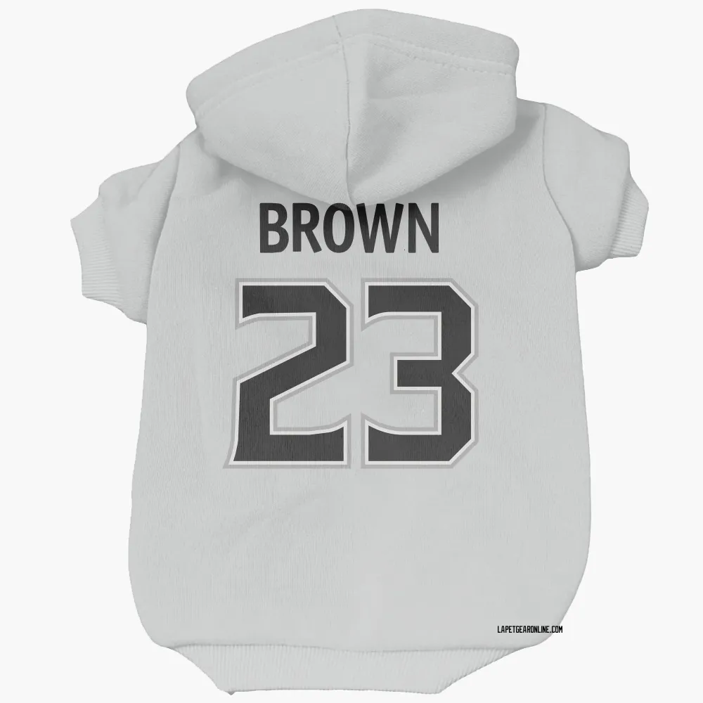 Los Angeles Kings Dustin Brown White Pet Hoodie for Dog & Cat