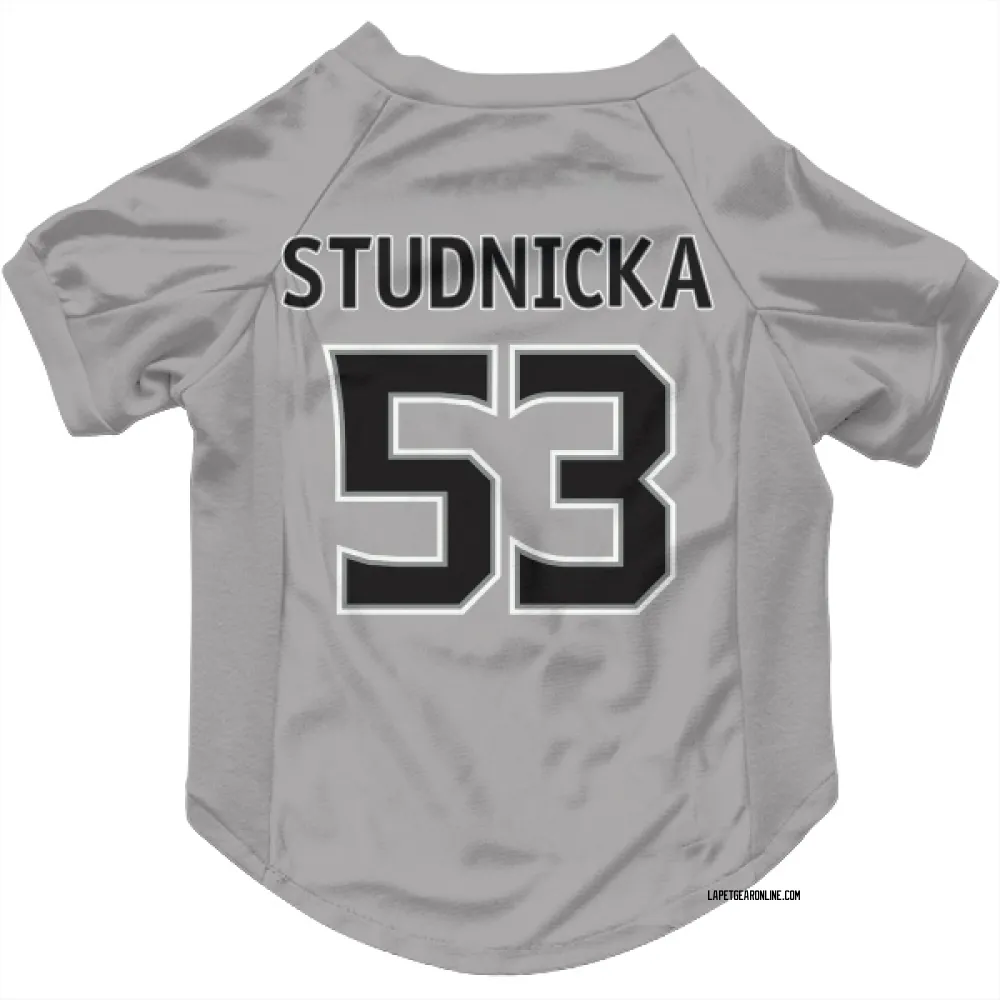 Los Angeles Kings Jack Studnicka Gray Pet Jersey for Dog & Cat