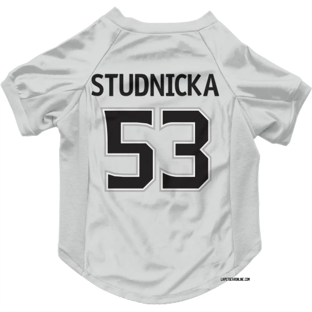 Los Angeles Kings Jack Studnicka White Pet Jersey for Dog & Cat