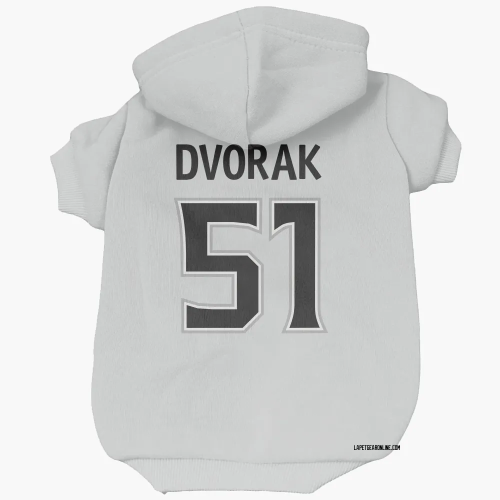 Los Angeles Kings Jakub Dvorak White Pet Hoodie for Dog & Cat