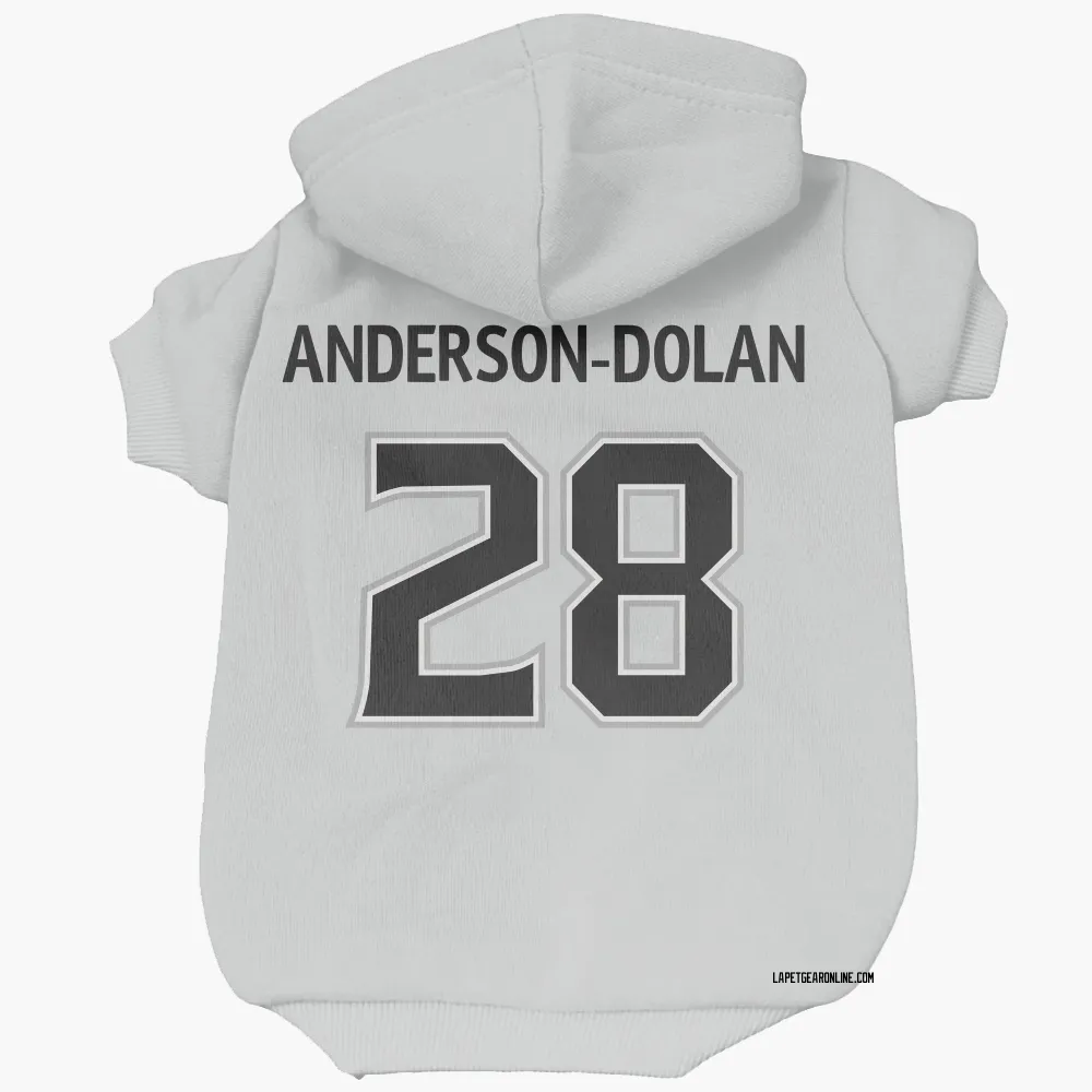 Los Angeles Kings Jaret Anderson-Dolan White Pet Hoodie for Dog & Cat