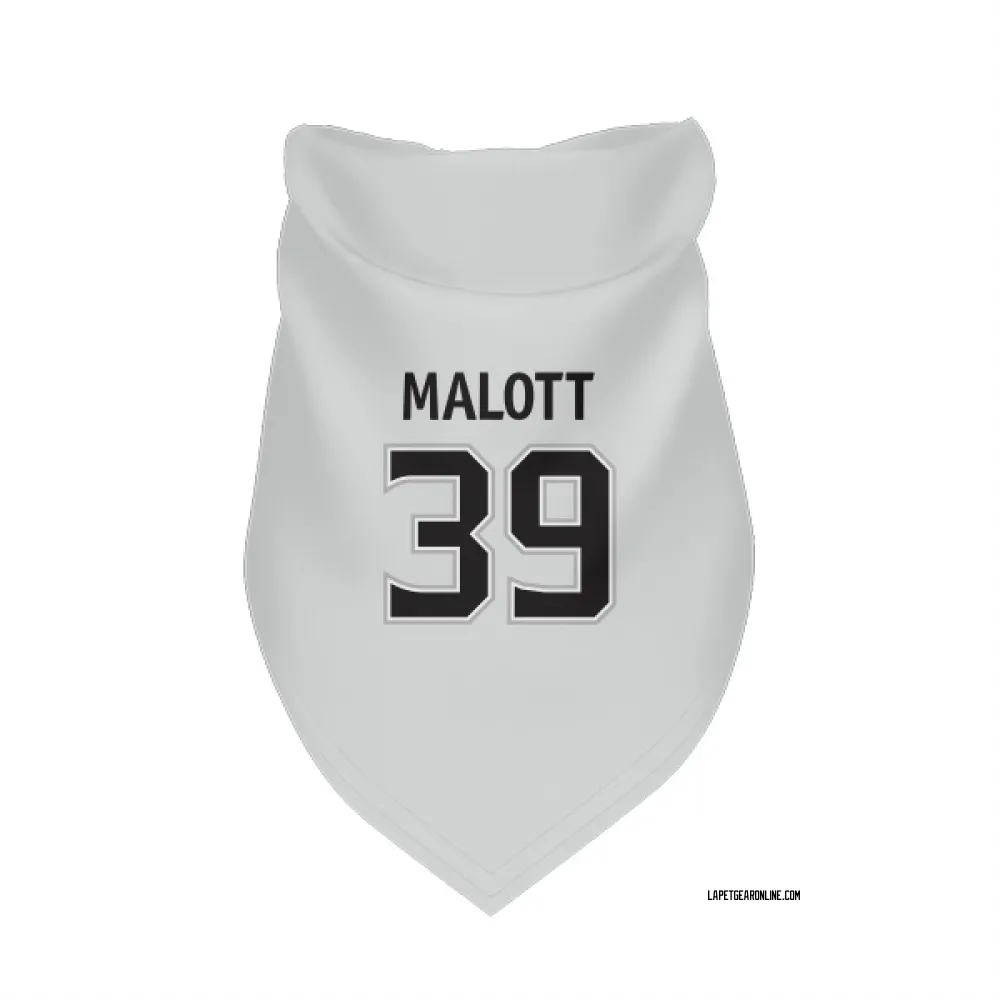 Los Angeles Kings Jeff Malott White Pet Bandana for Dog & Cat