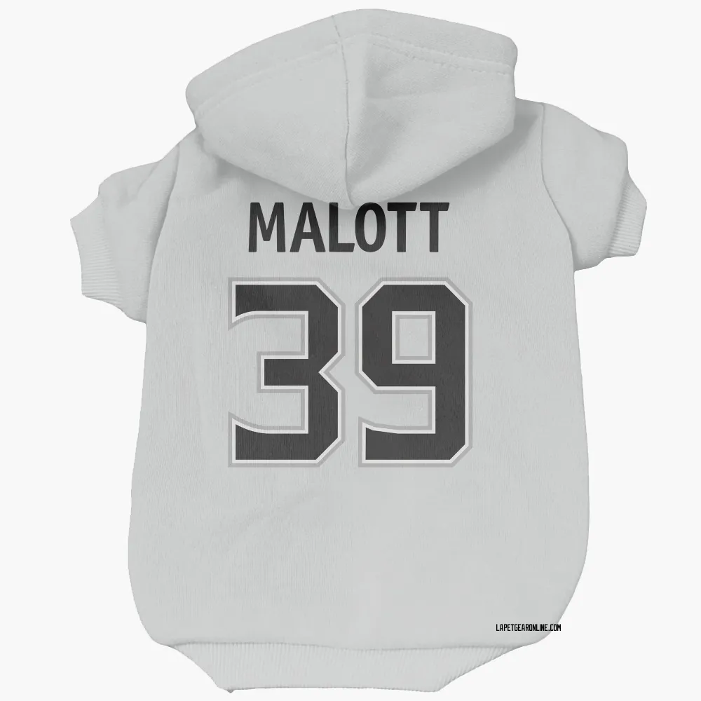 Los Angeles Kings Jeff Malott White Pet Hoodie for Dog & Cat