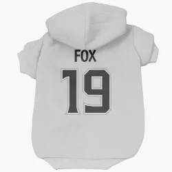 Los Angeles Kings Jim Fox White Pet Hoodie for Dog & Cat