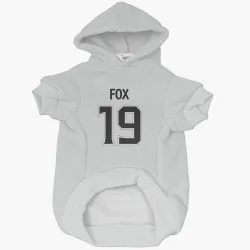 Los Angeles Kings Jim Fox White Pet Hoodie for Dog & Cat