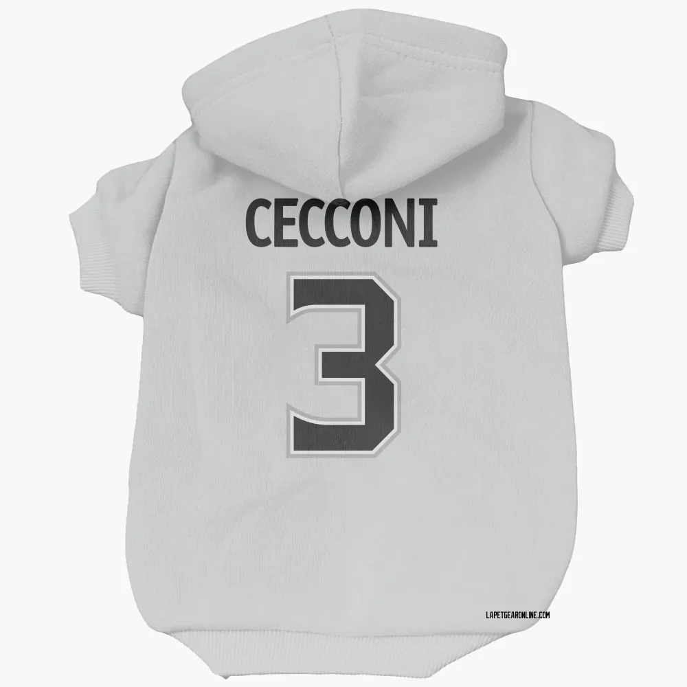 Los Angeles Kings Joseph Cecconi White Pet Hoodie for Dog & Cat