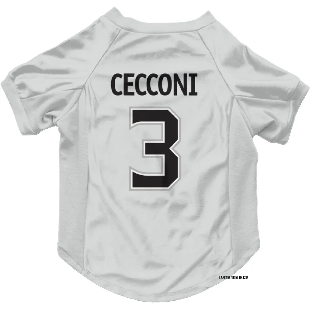 Los Angeles Kings Joseph Cecconi White Pet Jersey for Dog & Cat