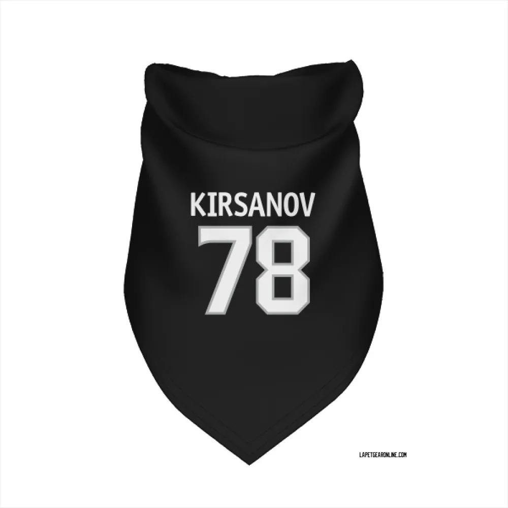 Los Angeles Kings Kirill Kirsanov Black Pet Bandana for Dog & Cat