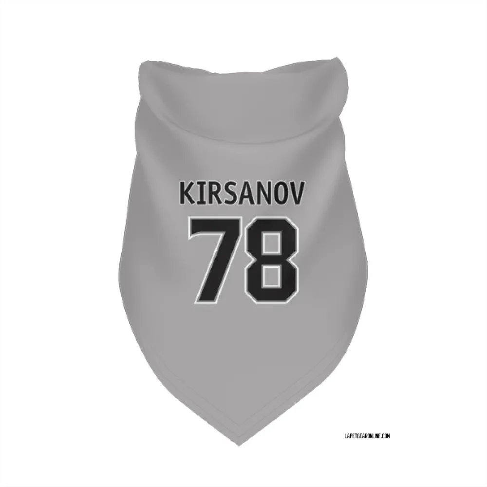 Los Angeles Kings Kirill Kirsanov Gray Pet Bandana for Dog & Cat