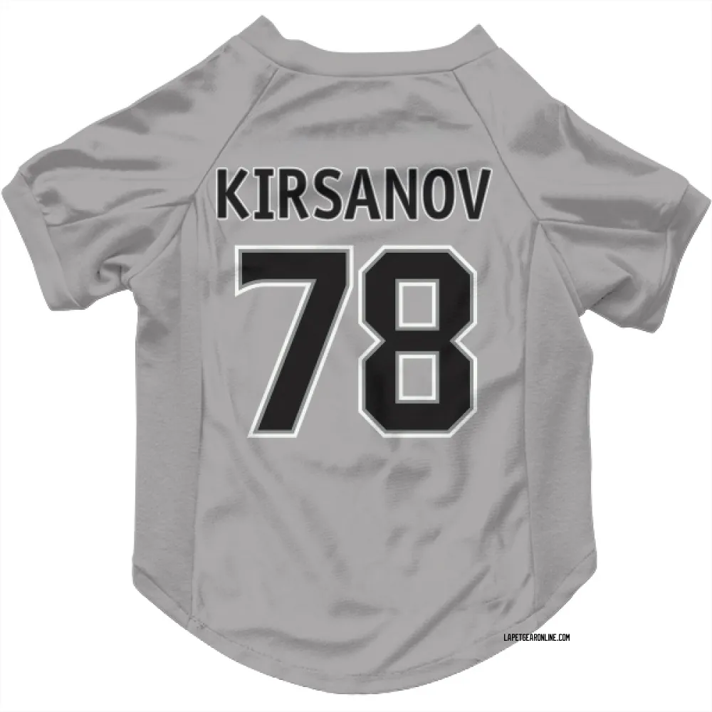 Los Angeles Kings Kirill Kirsanov Gray Pet Jersey for Dog & Cat