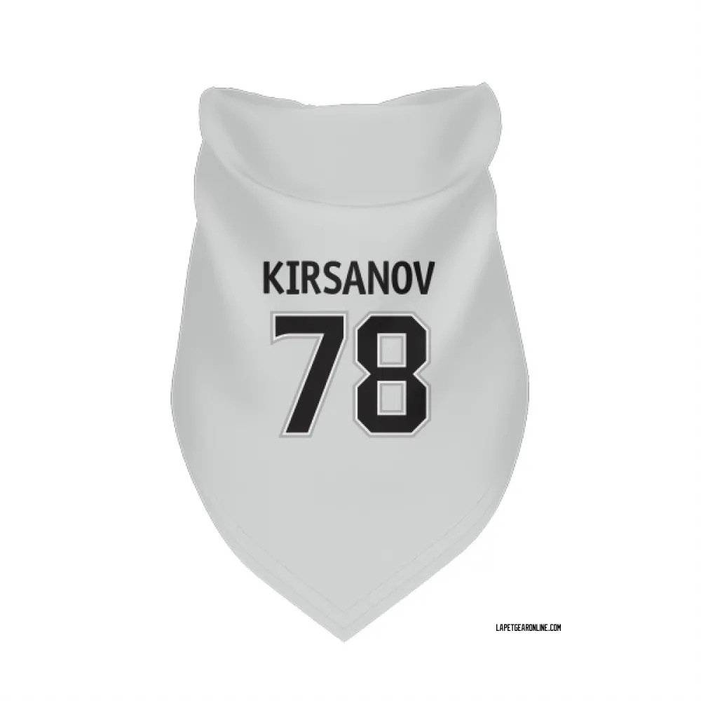 Los Angeles Kings Kirill Kirsanov White Pet Bandana for Dog & Cat