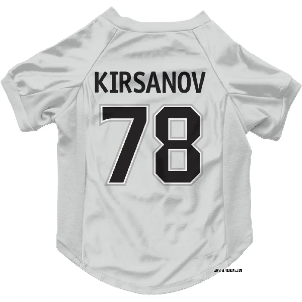 Los Angeles Kings Kirill Kirsanov White Pet Jersey for Dog & Cat