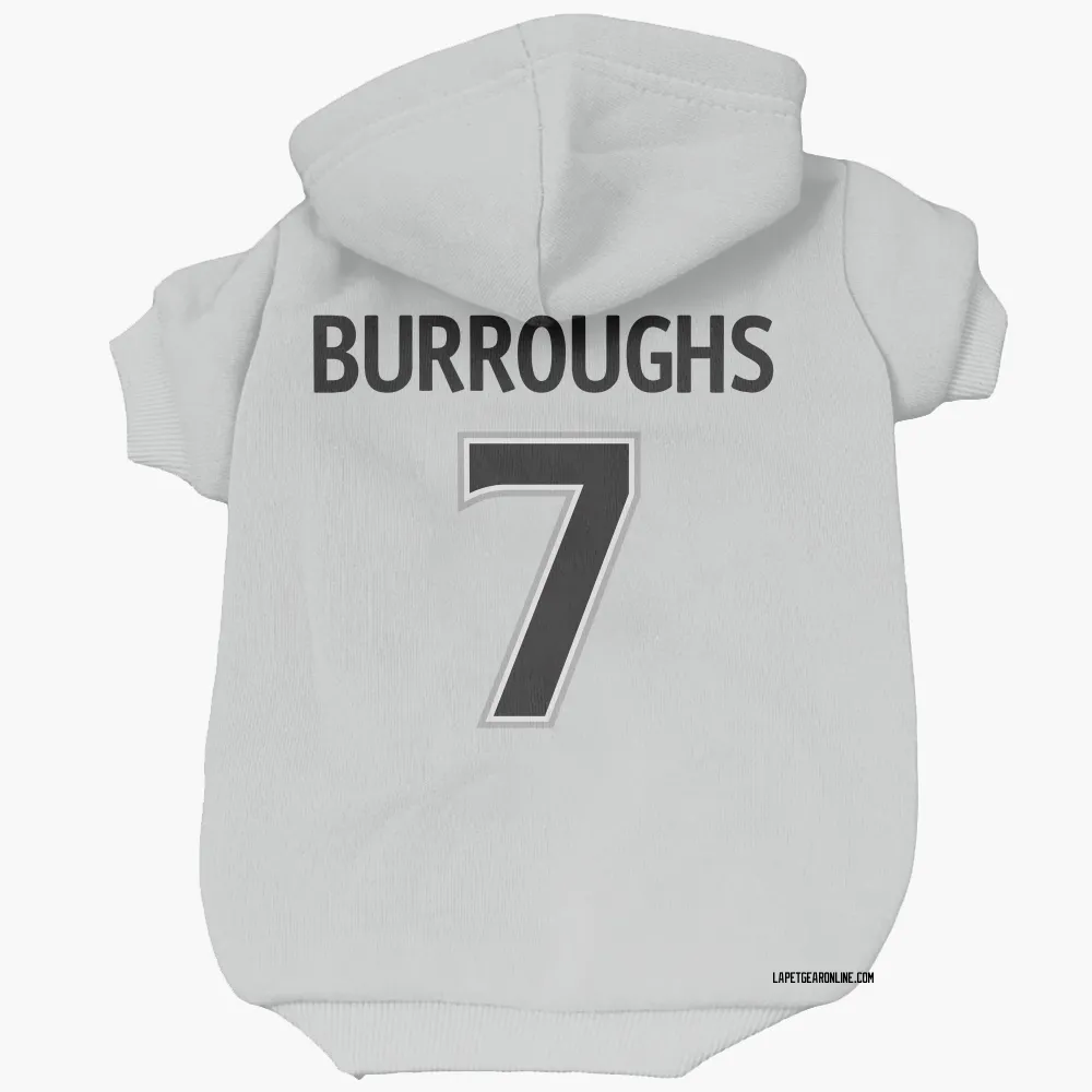 Los Angeles Kings Kyle Burroughs White Pet Hoodie for Dog & Cat