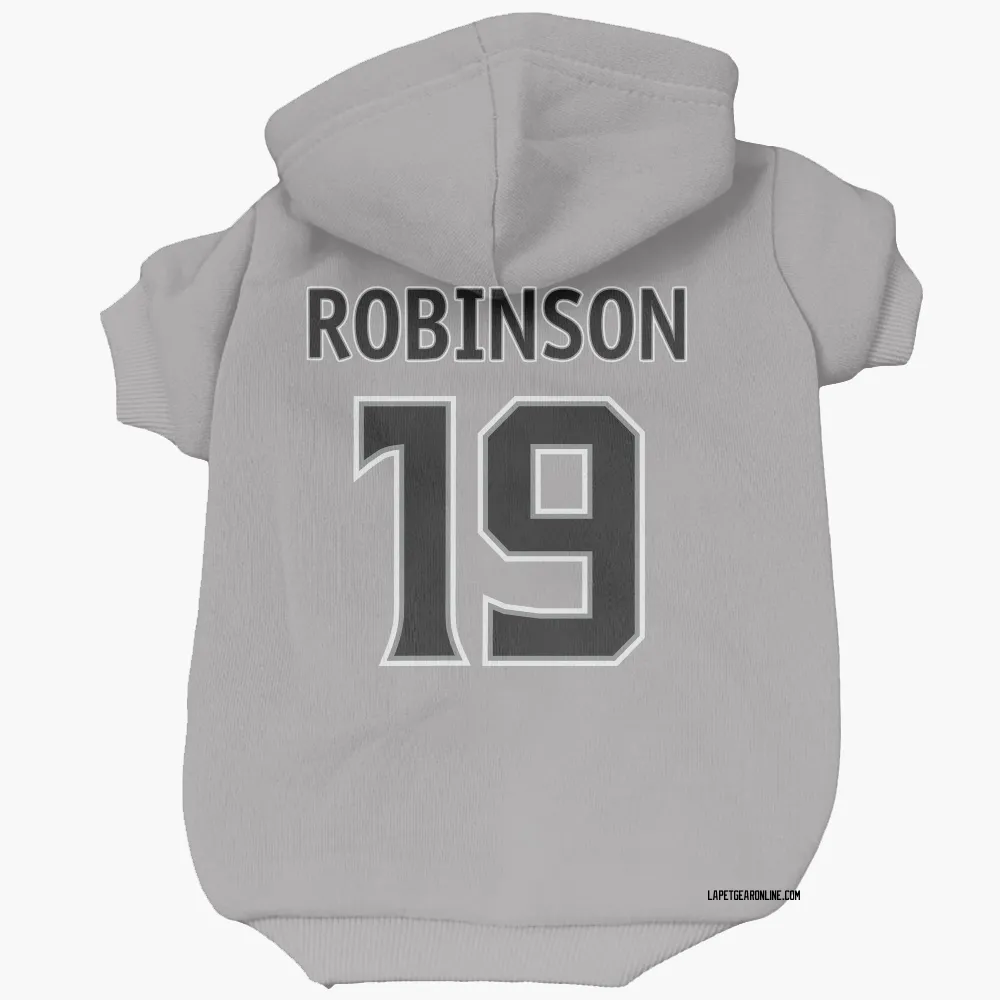 Los Angeles Kings Larry Robinson Gray Pet Hoodie for Dog & Cat