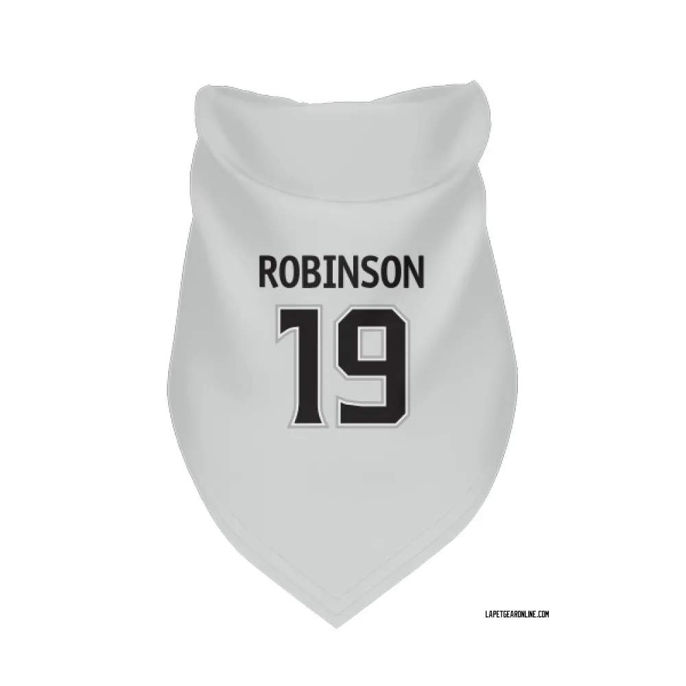 Los Angeles Kings Larry Robinson White Pet Bandana for Dog & Cat