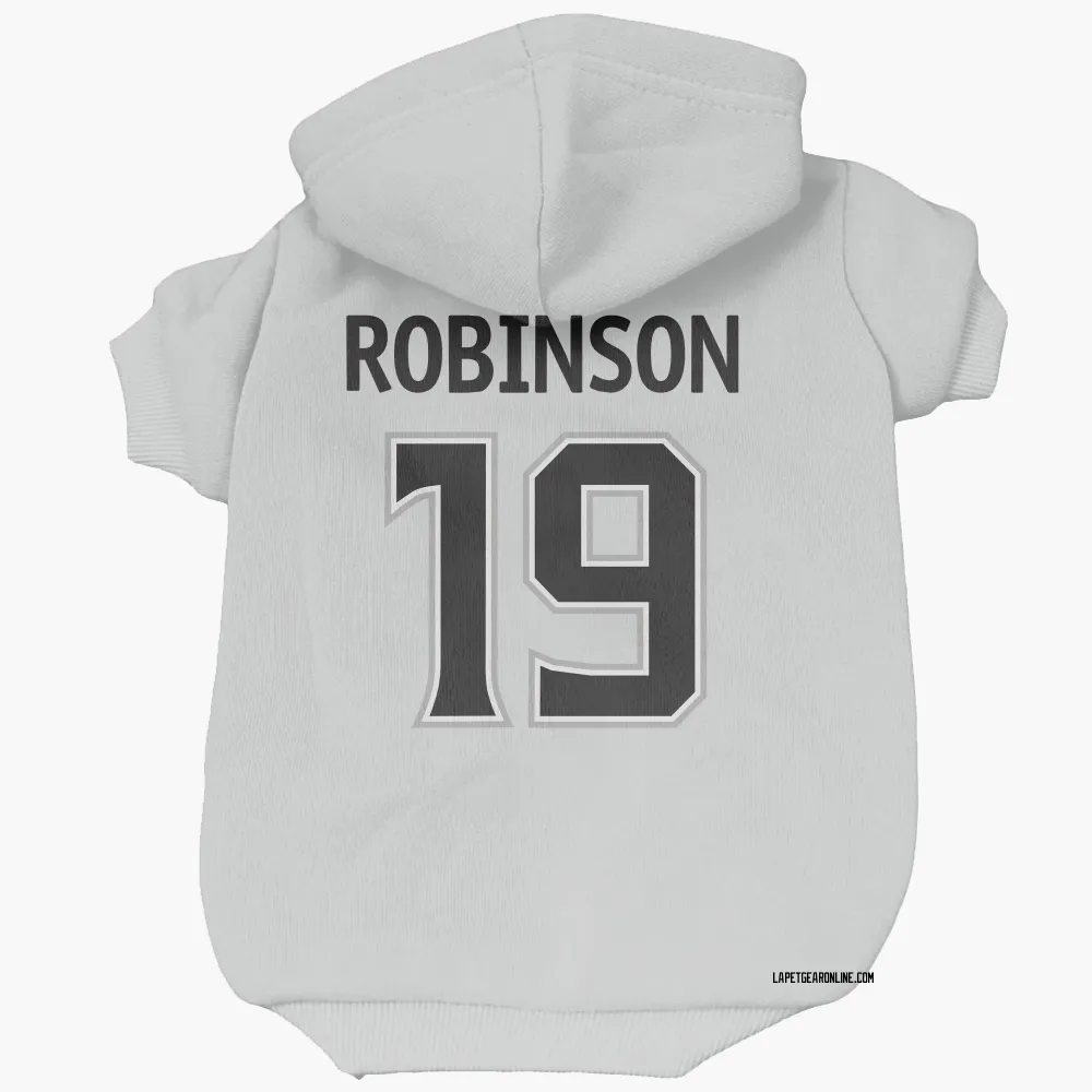Los Angeles Kings Larry Robinson White Pet Hoodie for Dog & Cat
