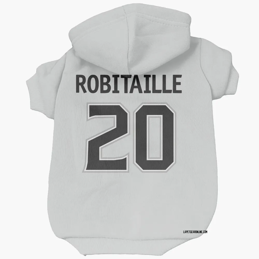 Los Angeles Kings Luc Robitaille White Pet Hoodie for Dog & Cat