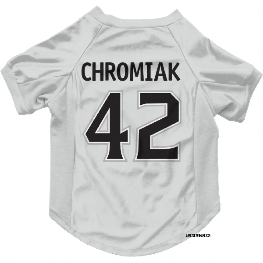 Los Angeles Kings Martin Chromiak White Pet Jersey for Dog & Cat