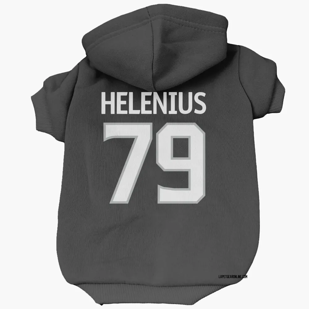 Los Angeles Kings Samuel Helenius Black Pet Hoodie for Dog & Cat