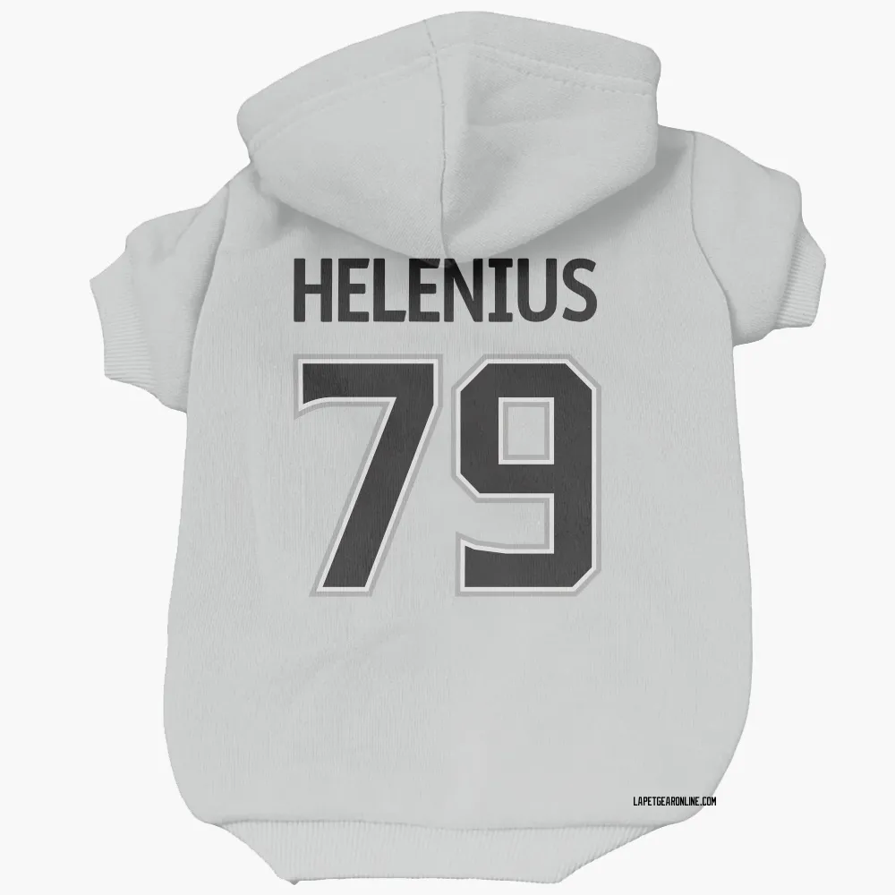 Los Angeles Kings Samuel Helenius White Pet Hoodie for Dog & Cat