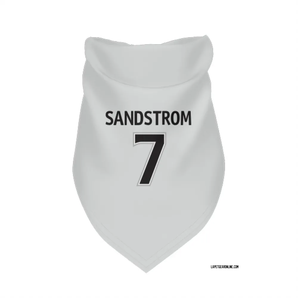 Los Angeles Kings Tomas Sandstrom White Pet Bandana for Dog & Cat