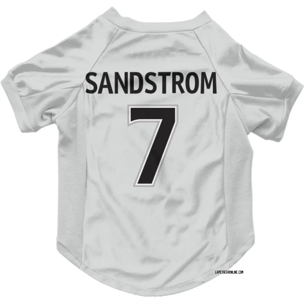Los Angeles Kings Tomas Sandstrom White Pet Jersey for Dog & Cat