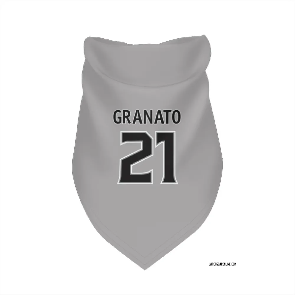 Los Angeles Kings Tony Granato Gray Pet Bandana for Dog & Cat