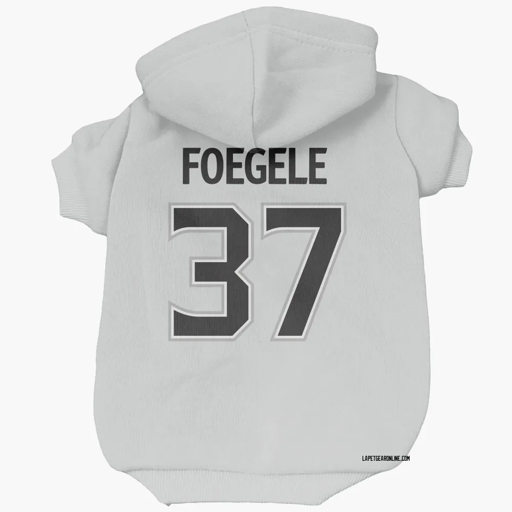 Los Angeles Kings Warren Foegele White Pet Hoodie for Dog & Cat